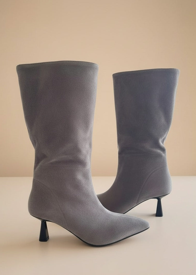 CROR Stiefel aus Veloursleder-Optik