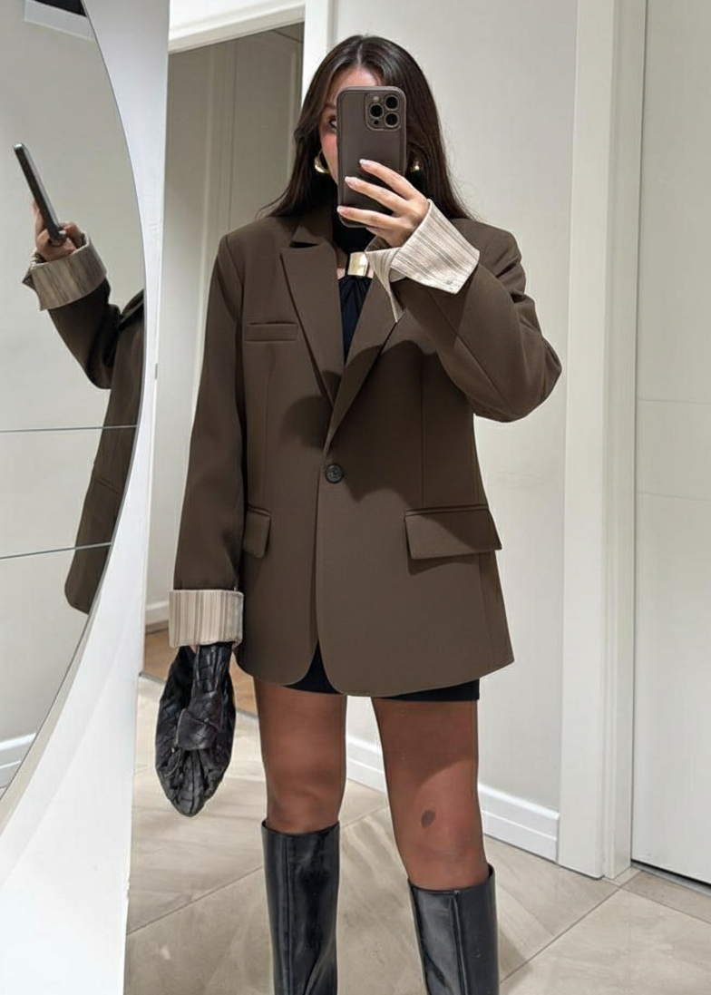 Blazer ILDER aus Synthetik - Khaki