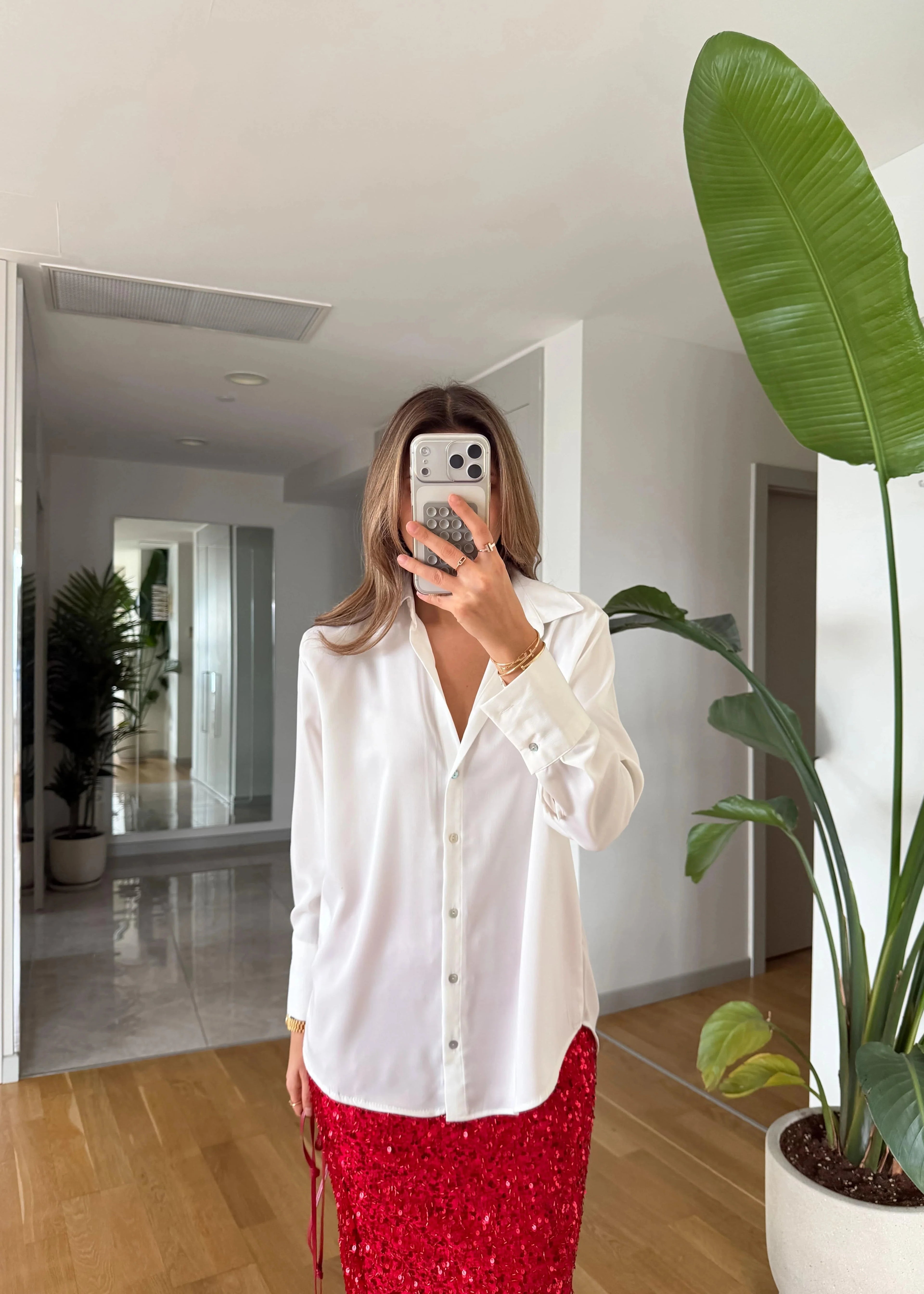 NOGIL Bluse aus Satin - Weiß