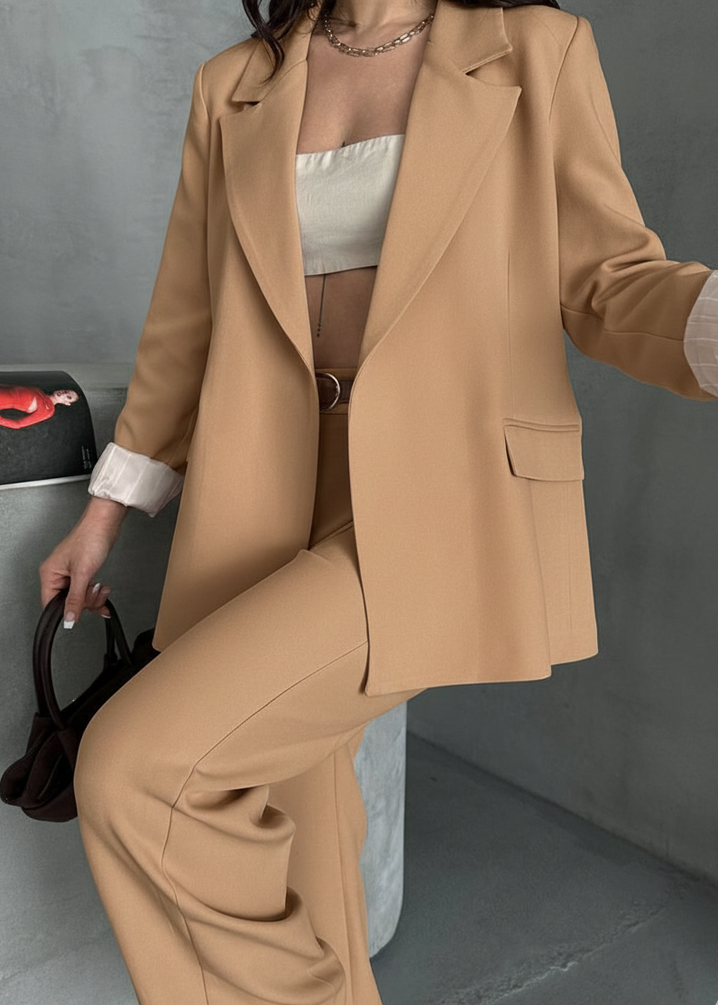 JALVOR Anzug-Set aus Polytwill - Terrakotta