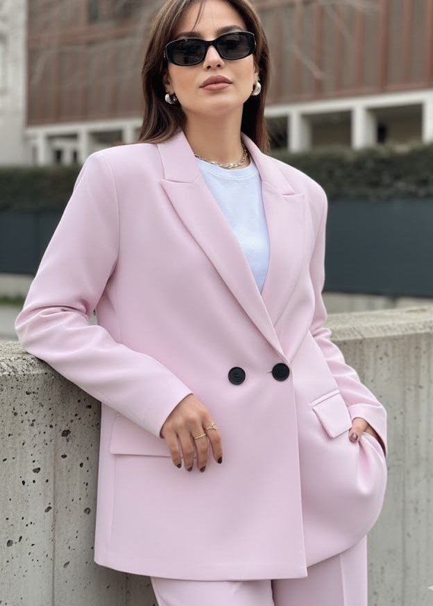 QOLGER Set aus Wolle und Polyester - Hellmauve