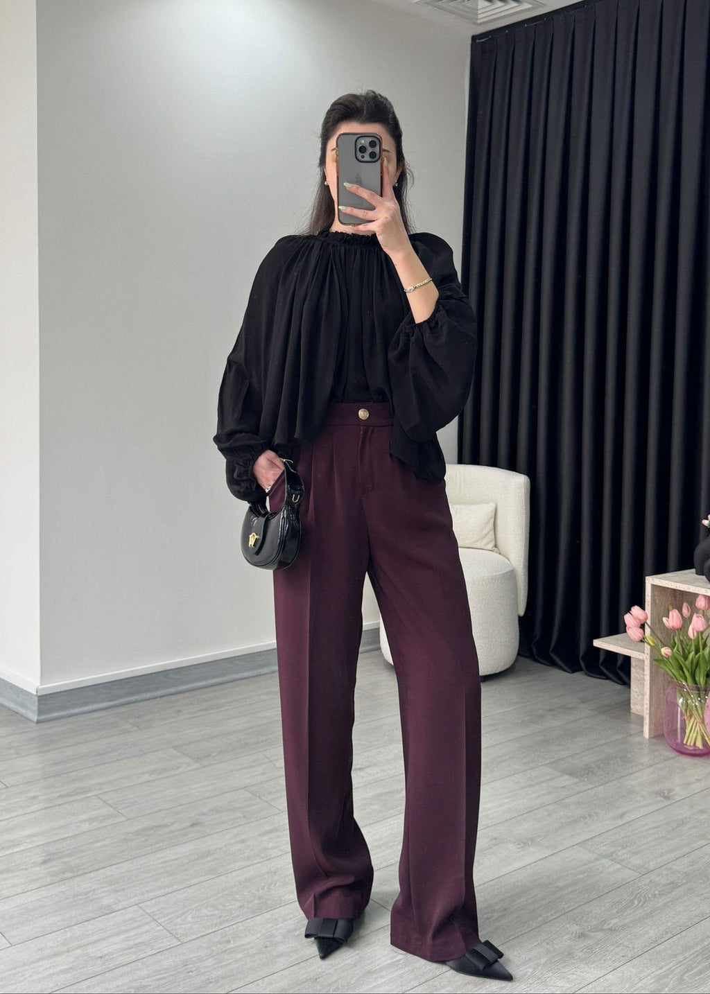POLGER Hose - Bordeauxrot