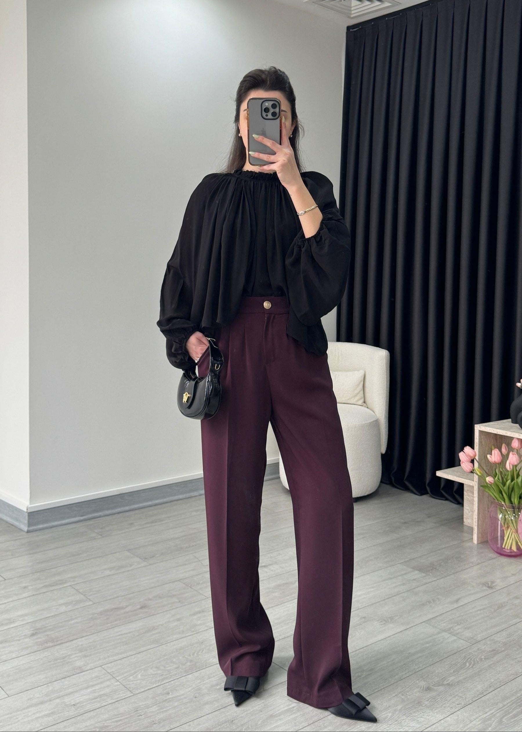 POLGER Hose - Bordeauxrot