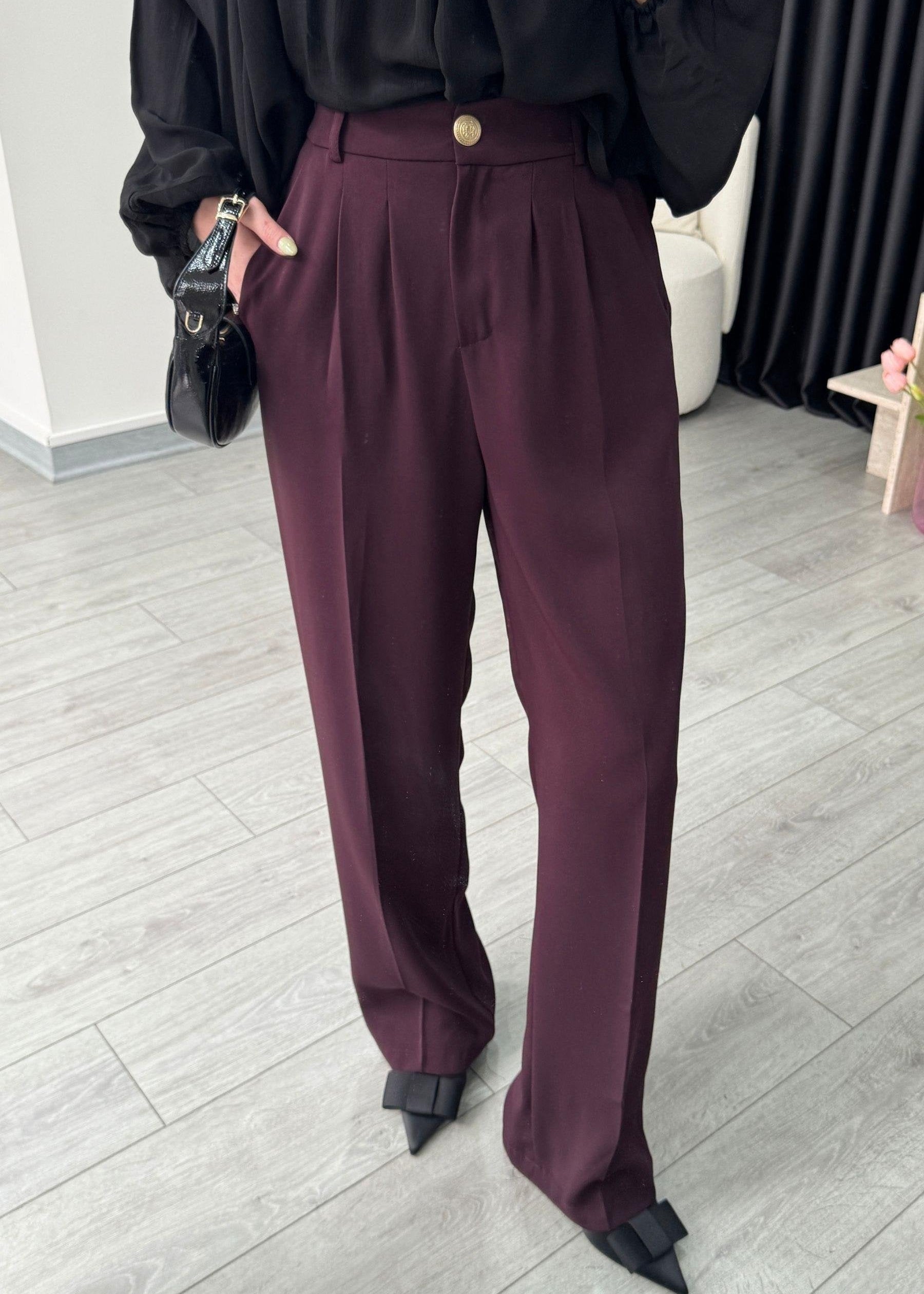 POLGER Hose - Bordeauxrot