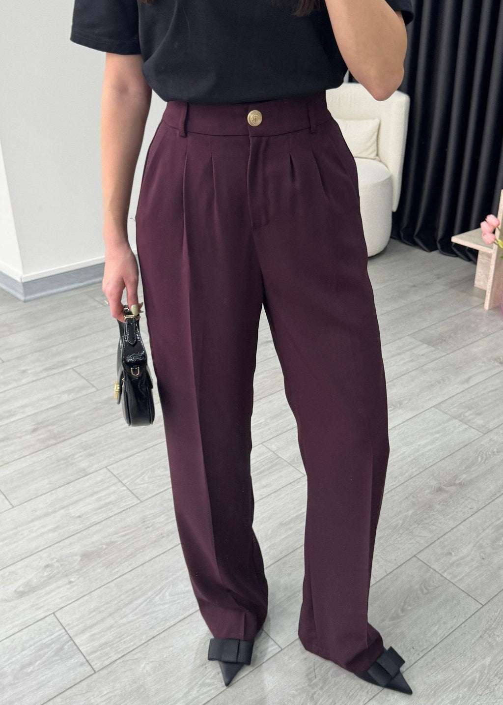 POLGER Hose - Bordeauxrot