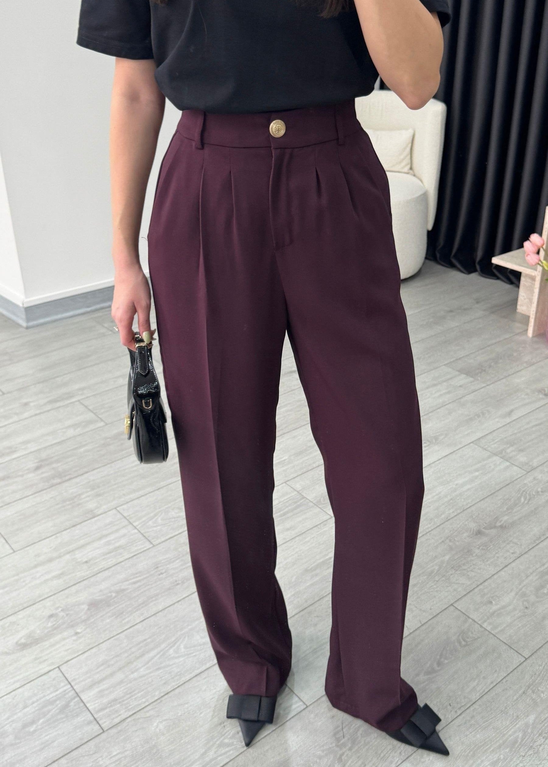 POLGER Hose - Bordeauxrot