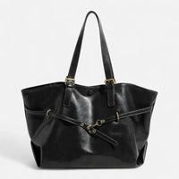 Grand sac à main cabas vintage de cours souple Solène