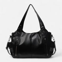 Grand sac à main de cours rétro souple à bandoulière Léonie