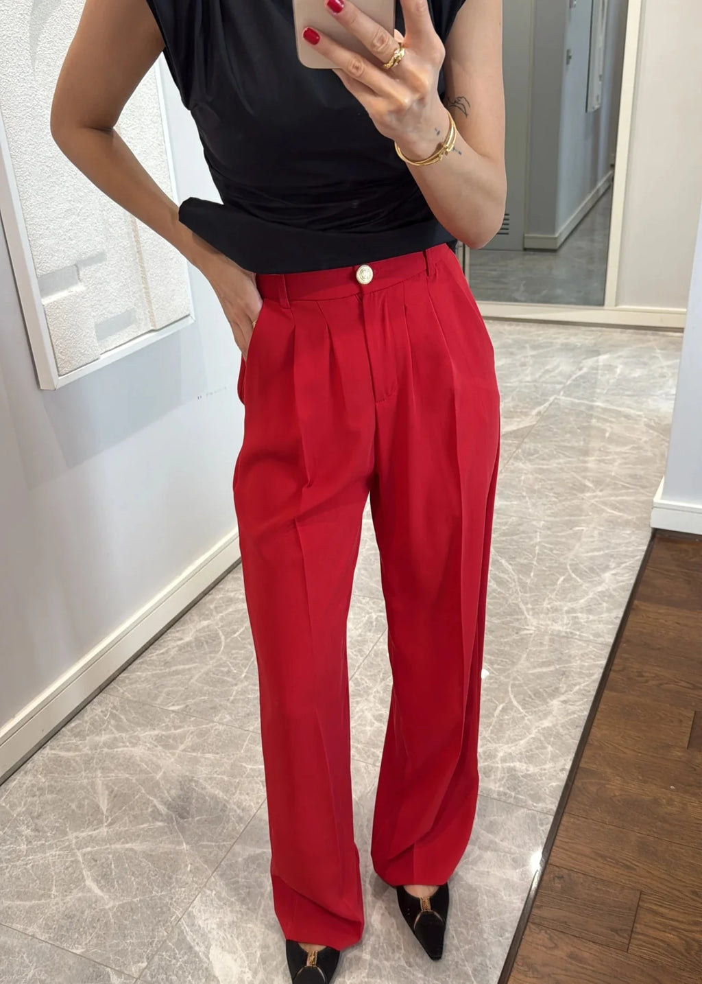 SANNE Hose - Rot