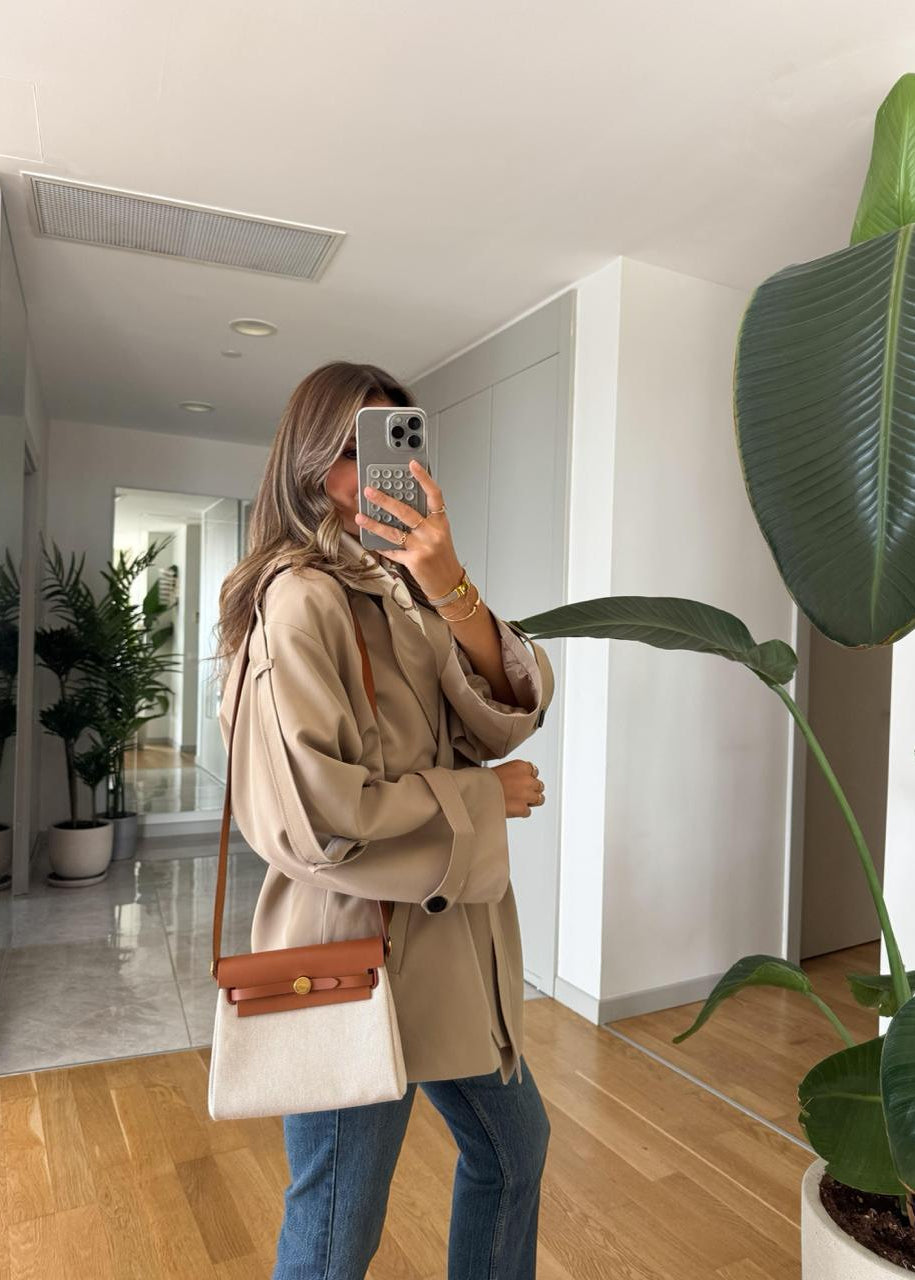 Jacke KOVAR aus Stoff - Beige