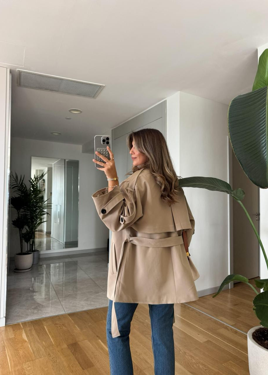 Jacke KOVAR aus Stoff - Beige