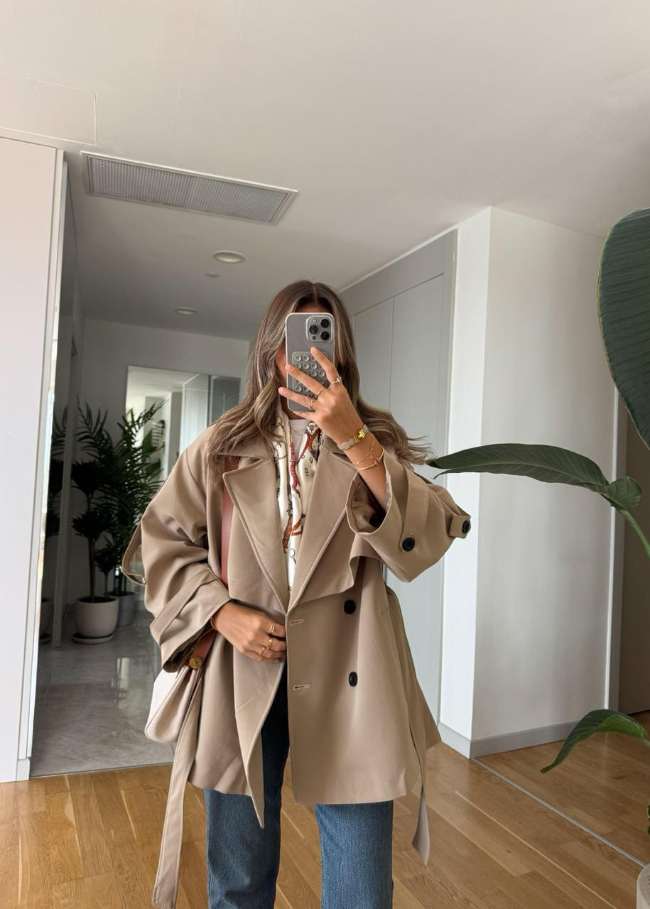 Jacke KOVAR aus Stoff - Beige