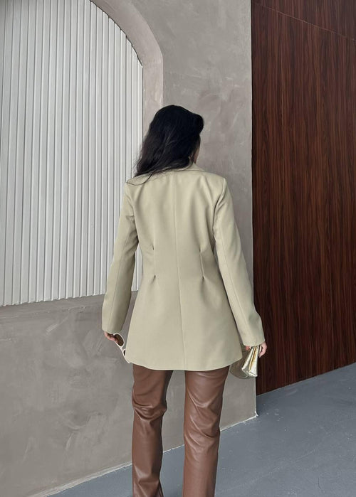 Blazer OLLE aus Tuch - Hellkhaki