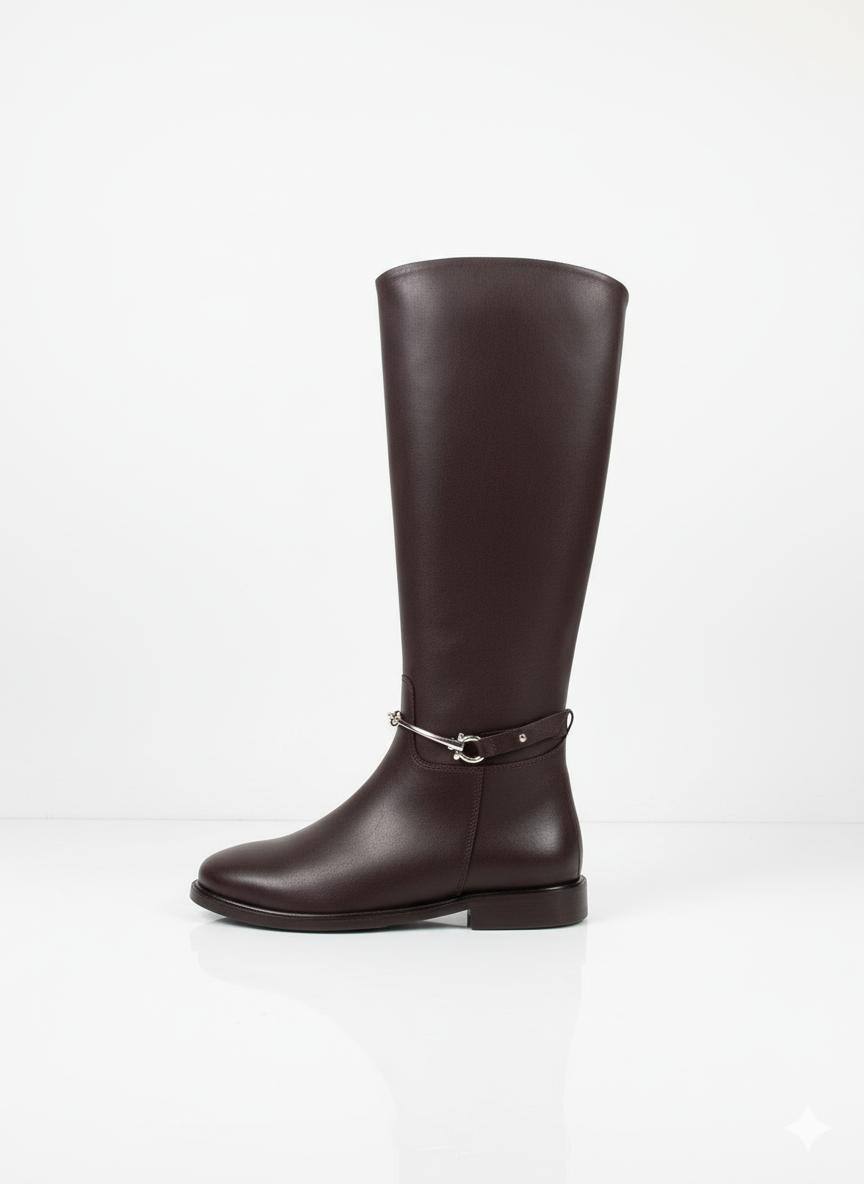 Stiefel QORM aus Kunstleder - Dunkelbraun