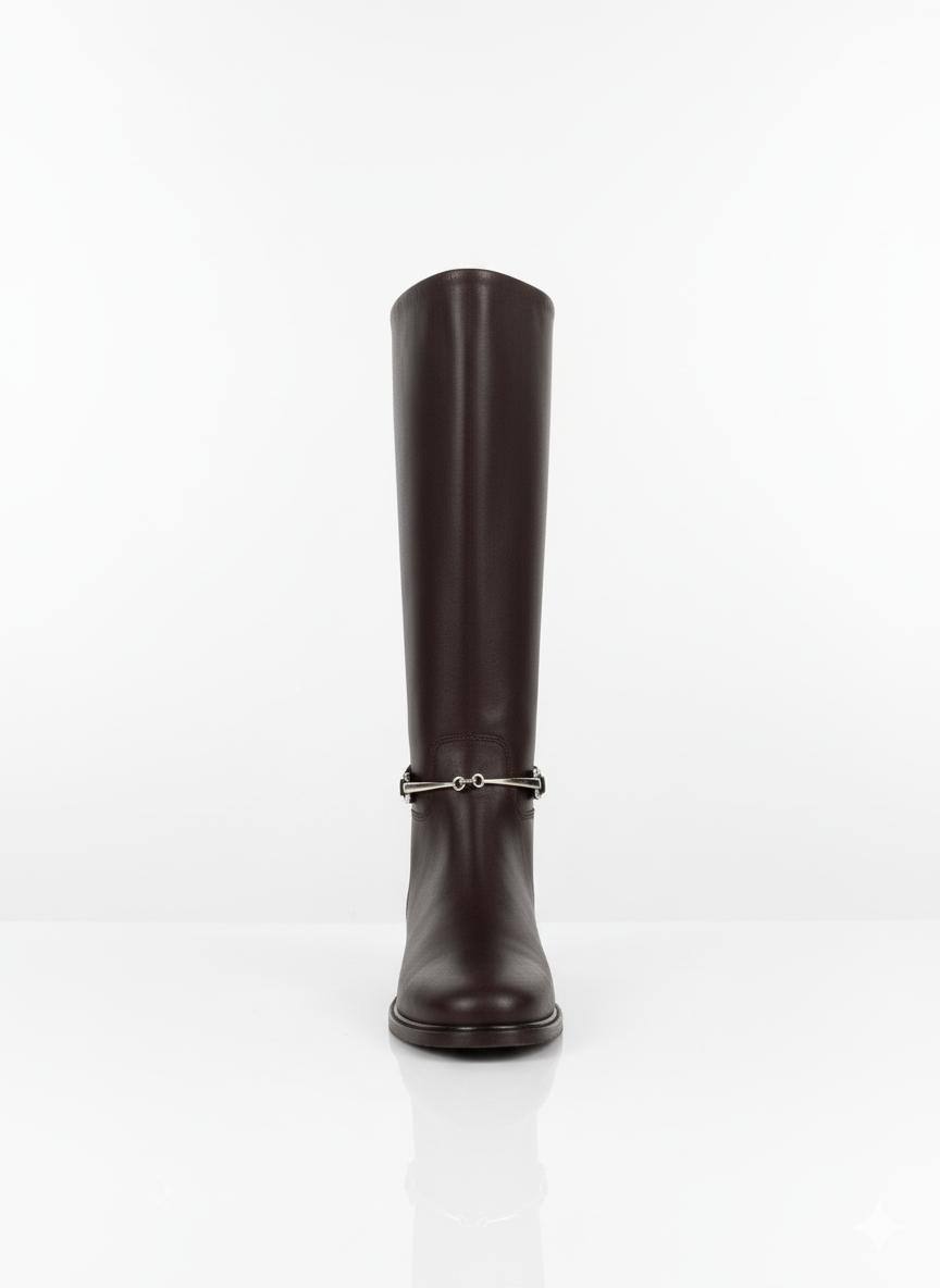 Stiefel QORM aus Kunstleder - Dunkelbraun