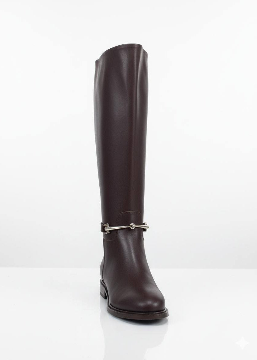 Stiefel QORM aus Kunstleder - Dunkelbraun