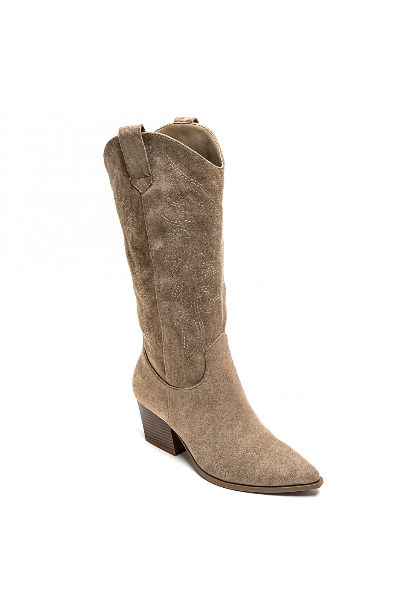 ATOR Cowboystiefel aus Veloursimitat - Khaki