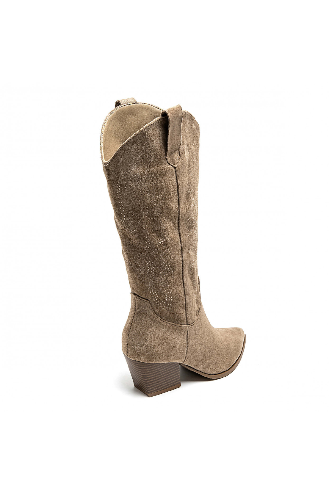 ATOR Cowboystiefel aus Veloursimitat - Khaki