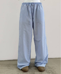 BRED Hose aus Baumwolle - Blau und Weiß
